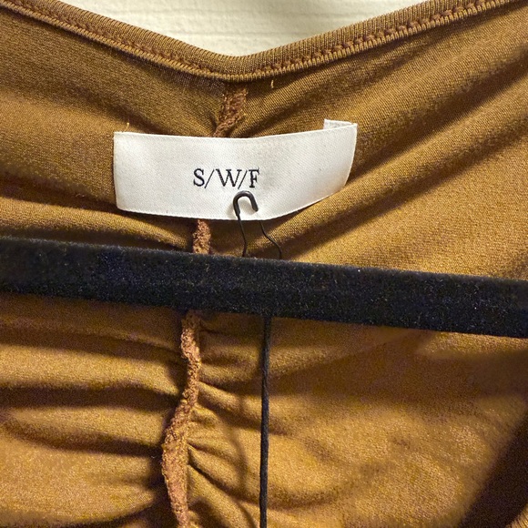 SWF (Revolve) - Bronze Rouched V Neck - NWT - Size S - Picture 3 of 6